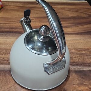 VIKING Cream Stainless Steel Tea Kettle